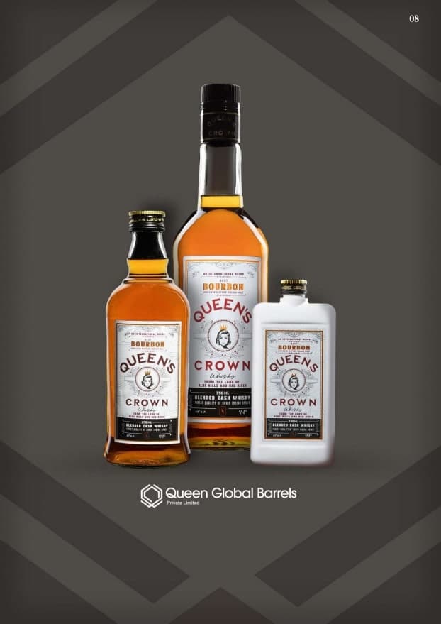 Queen's Crown Premium Whiskey Bottle